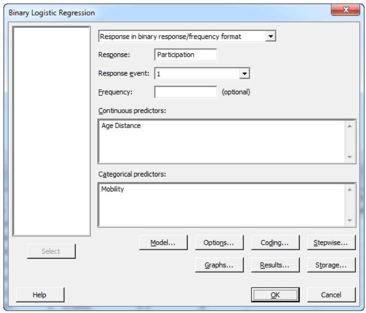 binarylogisticdialog